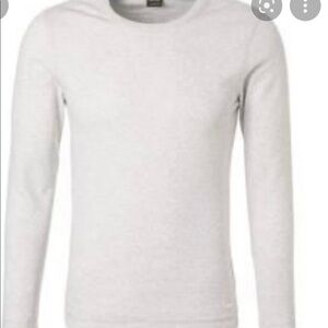 𝅺HUGO Boss beige long sleeve shirt size medium